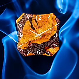 Nocturnal Elegance Epoxy Wall Clock