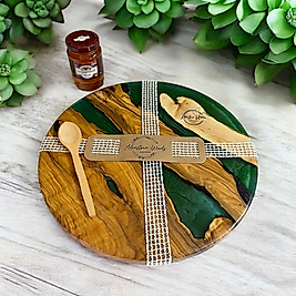 Oceanic Elegance Epoxy Charcuterie Board
