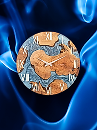 Ebony Flow Epoxy Wall Clock