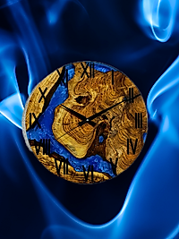 Blue Wave Epoxy Wall Clock