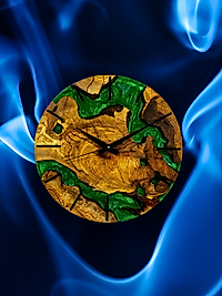 Emerald Forest Epoxy Wall Clock